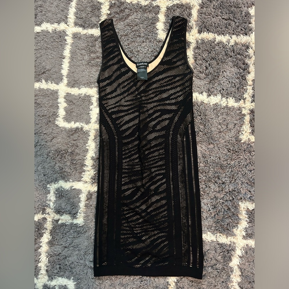 Black/nude BEBE dress